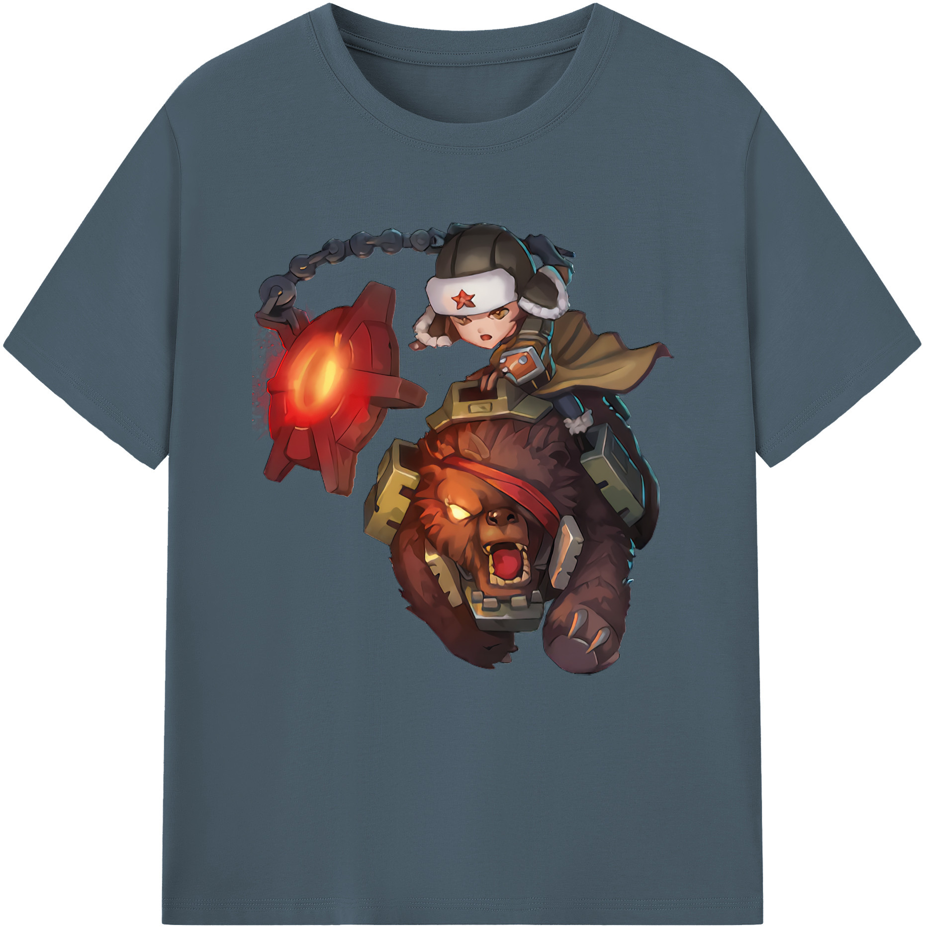 リーグ・オブ・レジェンド League of Legends LOL 綿100％半袖Tシャツ（フロントプリント）